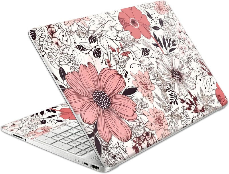 TracyArt Laptop Skin Decal HP 15.6" - Botanical, Laptop Cover Sticker, No Cutting Required, No Bubble, Waterproof, Scratch Resistant - Including Wide Screen and Wrist Pad - Image 1